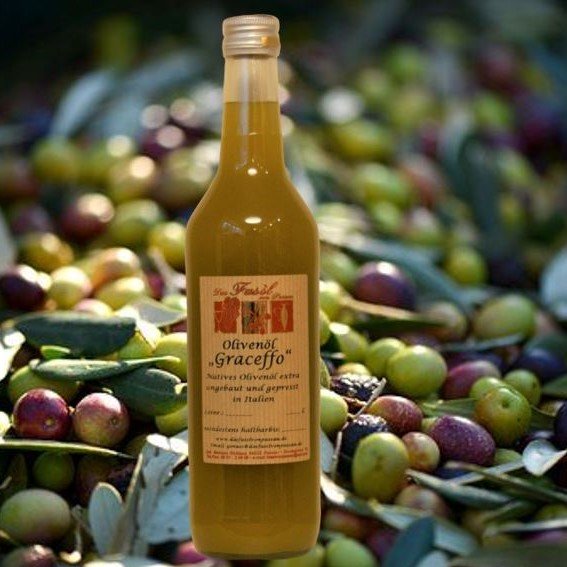 Olivenöl Graceffo natives Olivenöl extra - Angebaut und hergestellt in Italien  erste Güteklasse – direkt aus Oliven ausschließlich  mit mechanischen Verfahren gewonnen